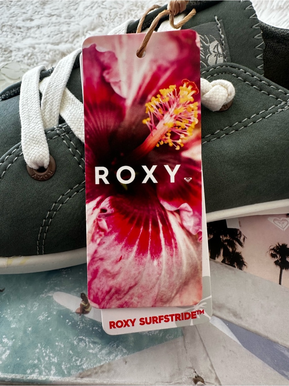 ROXY Bayshore Plus LX Green Lace Up Sneakers Shoes NWT Women’s Size 9.5 - Picture 9 of 12